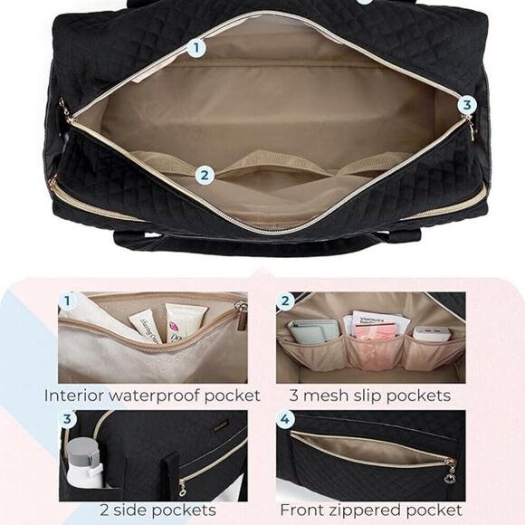 EUC BAGSMART Travel Duffle Bag 31L Quilted Weekender Overnight Bag - Picture 7 of 9